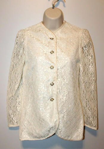 Vintage lace bed jacket - bed,
